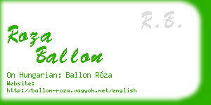 roza ballon business card